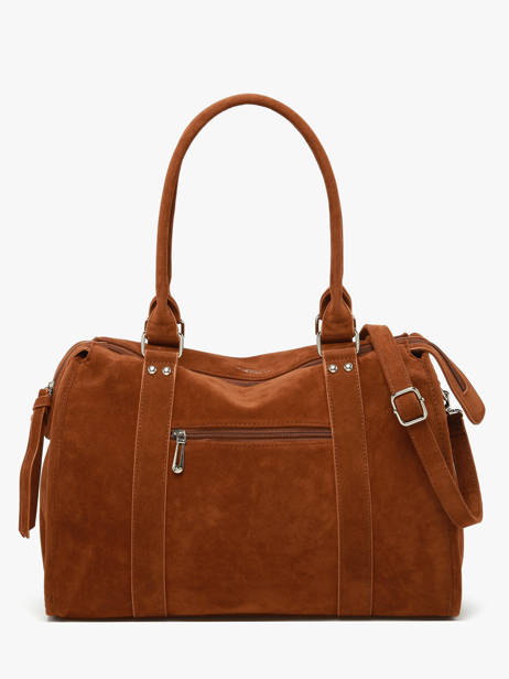 Sac Porté épaule Velvet Miniprix Marron velvet F7509 vue secondaire 3