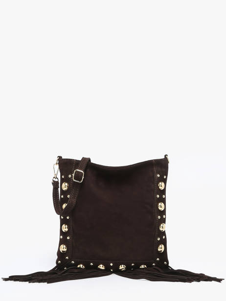 Sac Bandoulière Velvet Cuir Milano Marron velvet VE25061