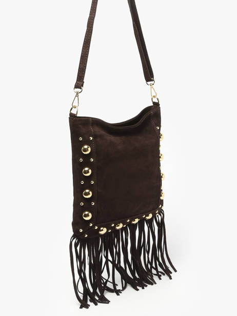 Sac Bandoulière Velvet Cuir Milano Marron velvet VE25061 vue secondaire 1