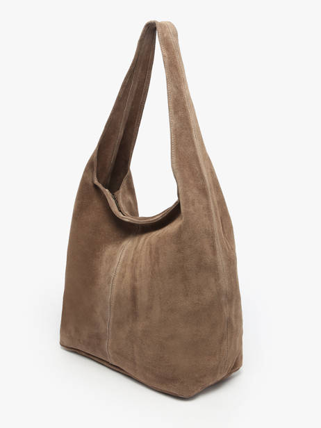 Sac Porté épaule Velvet Cuir Milano Marron velvet VE25065 vue secondaire 2