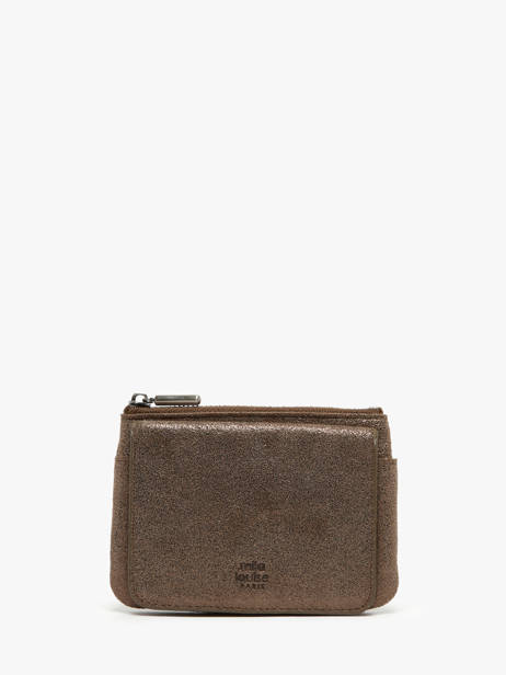Porte-monnaie Cuir Mila louise Marron vintage 3853X