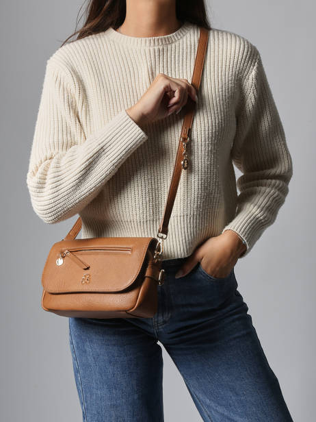Sac Bandoulière Zip Lulu castagnette Marron zip YRONDE vue secondaire 1
