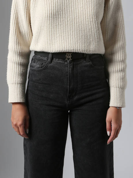 Ceinture Tommy hilfiger Noir th logo AW17496 vue secondaire 1