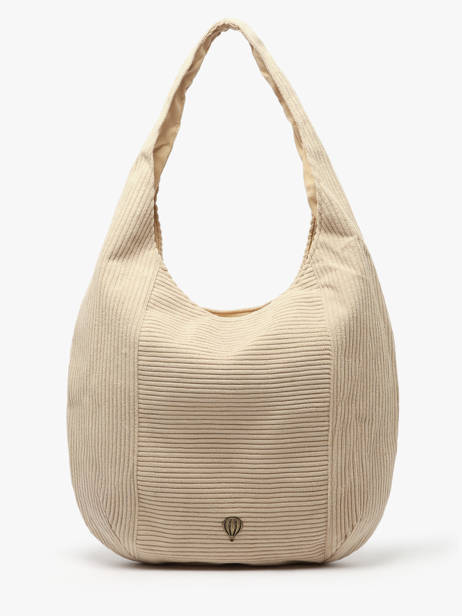 Sac Porté épaule Velours Polyester Le voyage en panier Beige velours AHP243