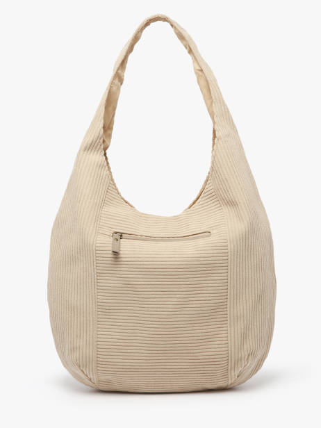 Sac Porté épaule Velours Polyester Le voyage en panier Beige velours AHP243 vue secondaire 3