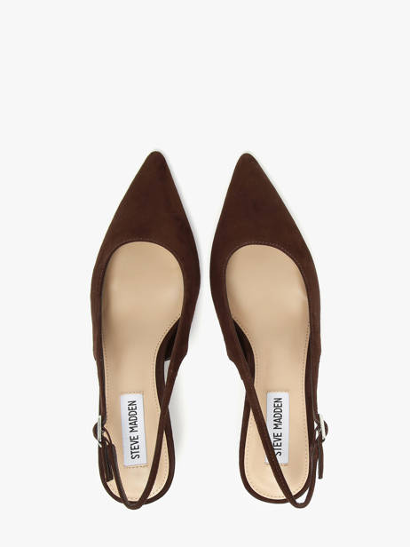 Escarpins Talon Aiguille En Cuir Steve madden Marron women 11003902 vue secondaire 3