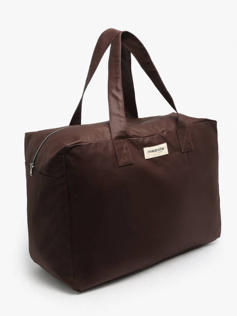 Grand Sac Weekend Elzevir Waxed Rivedroite Marron waxed ELZEVWAX vue secondaire 1
