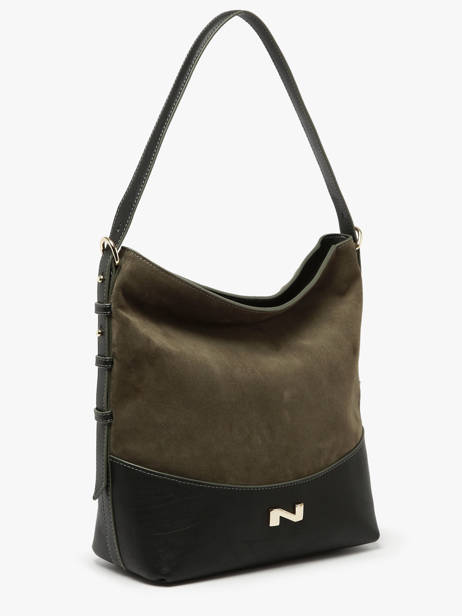 Sac Porté épaule Serena Cuir Daim Nathan baume Vert vogue 6 vue secondaire 1