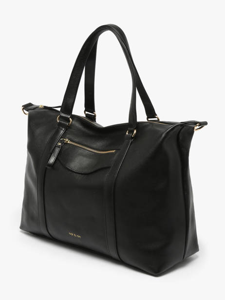 Sac Porté épaule Vintage Cuir Nat et nin Noir vintage THYLANE vue secondaire 1