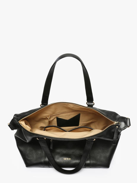 Sac Porté épaule Vintage Cuir Nat et nin Noir vintage THYLANE vue secondaire 2