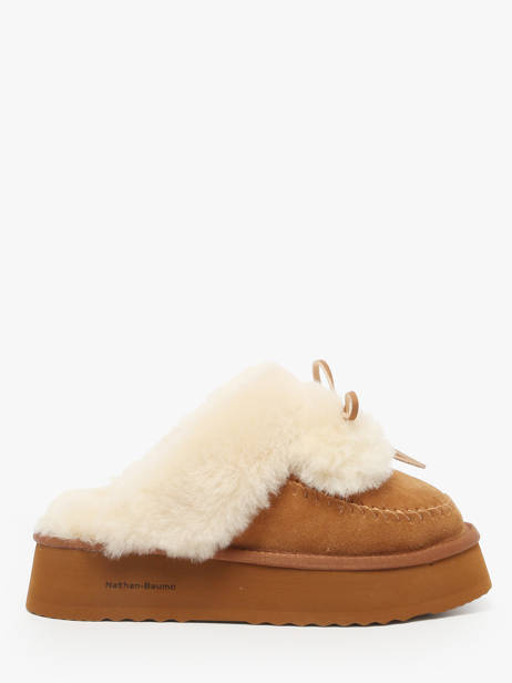 Mules En Cuir Nathan baume Marron women 252N9001
