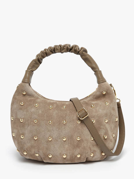Sac Porté épaule Velvet Studs Milano Beige velvet studs VS25094 vue secondaire 3