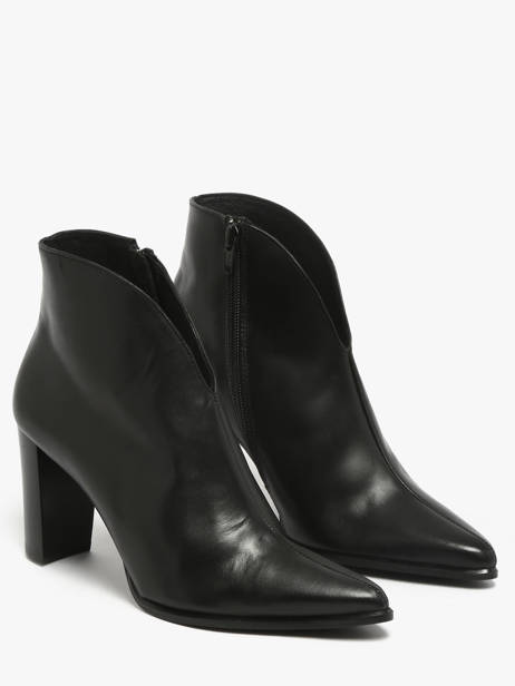 Bottines à Talon En Cuir Myma Noir women 85009 vue secondaire 1