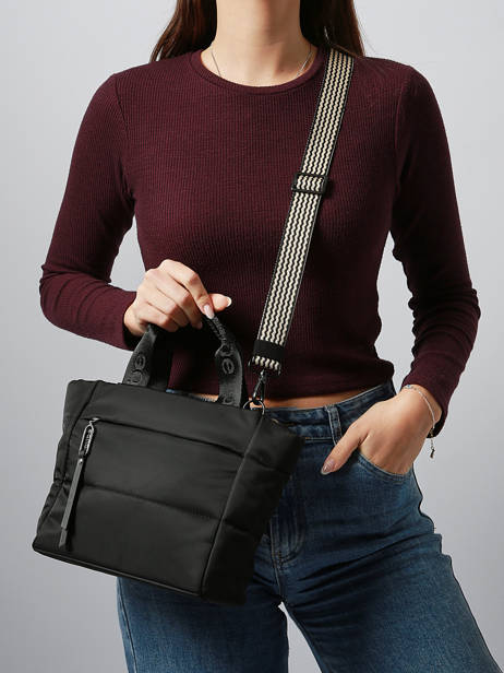 Sac Porté Main Et Bandoulière Cumulus Nylon Recyclé Aube Noir cumulus 101CS04 vue secondaire 1