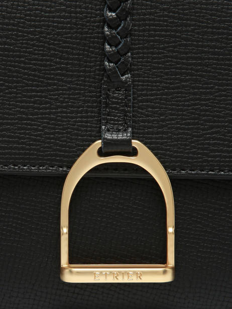 Sac Bandoulière M Torsade Cuir Etrier Noir torsade ETOS169M vue secondaire 4