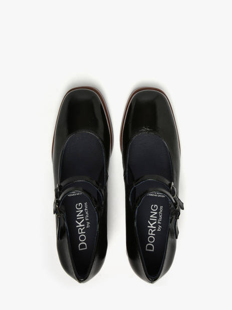 Chaussures Derbies à Talon Cristel En Cuir Dorking Noir women D9437 vue secondaire 3