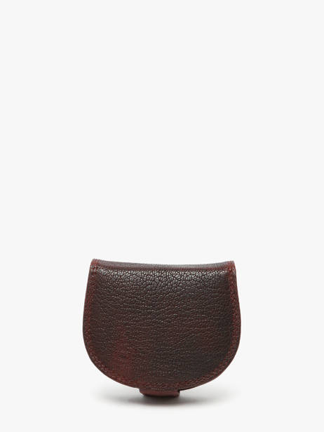 Porte-monnaie Caviar Cuir Crinkles Marron caviar 14239 vue secondaire 2