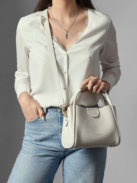 Sac à Main Ida Double Cuir Lancaster Blanc ida double 83 vue secondaire 1