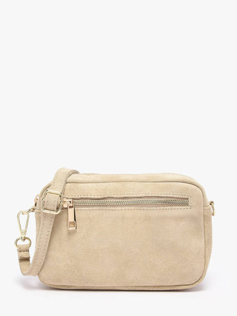 Sac Bandoulière Velvet Cuir Milano Beige velvet VE25115