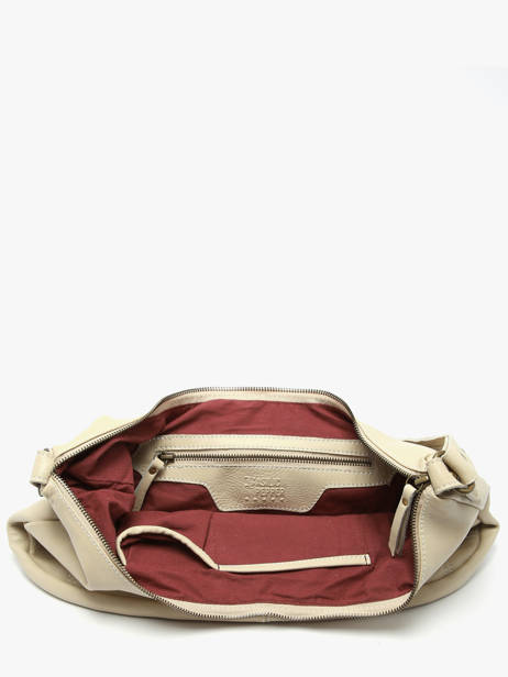 Sac Porté épaule Seam Cuir Basilic pepper Beige seam BSEA04 vue secondaire 3