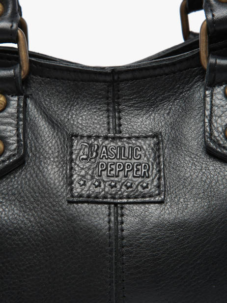 Sac Bandoulière Dakota Cuir Basilic pepper Noir dakota BDAK72 vue secondaire 5