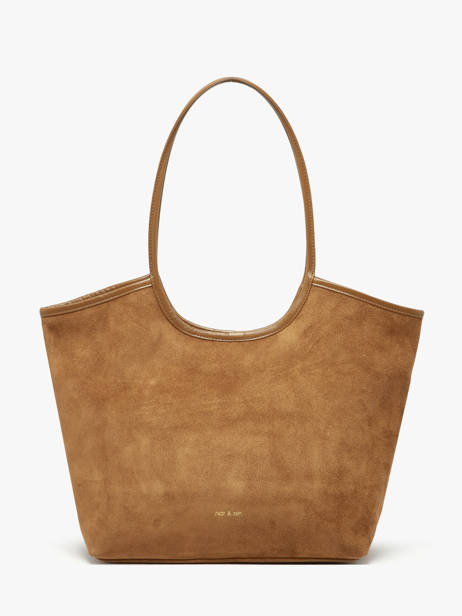 Sac Porté épaule Milan Cuir Daim Nat et nin Marron vintage MILAN