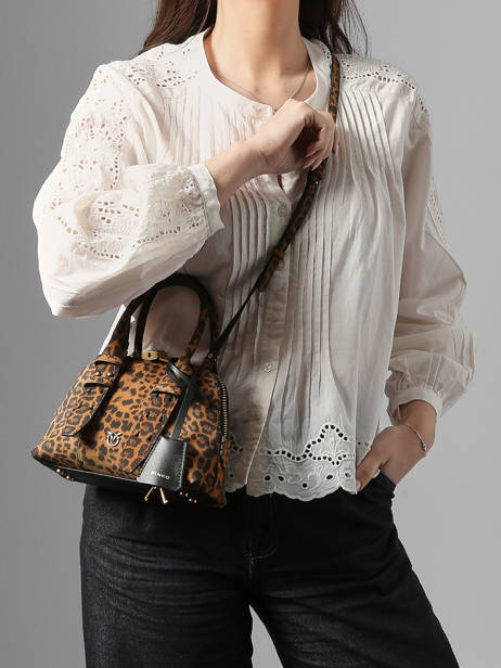 Sac Bandoulière Love Bag Soft Pinko Marron love bag soft 5333A32A vue secondaire 1