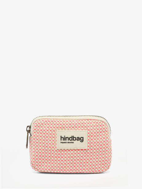 Porte-monnaie Hindbag Rose tressage TS