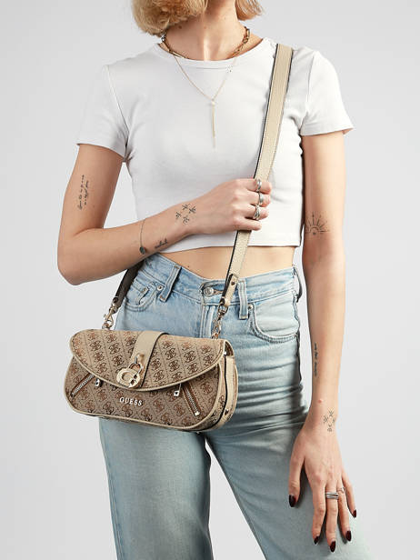 Sac Bandoulière Jessa Polyester Guess Marron jessa JG836220 vue secondaire 1
