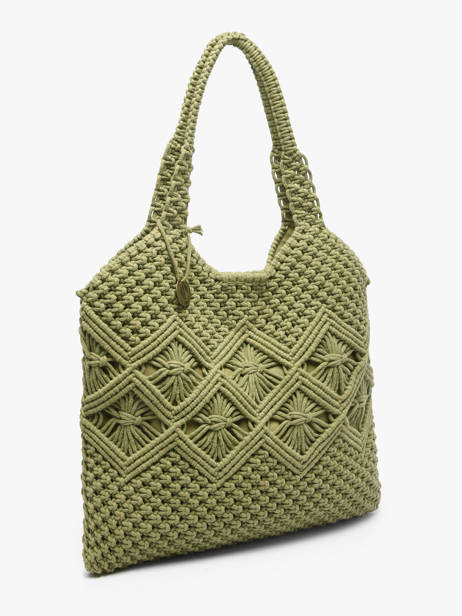 Sac Porté épaule Estival Coton Le voyage en panier Vert estival PM941 vue secondaire 2