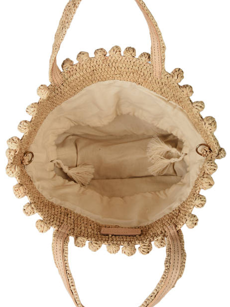 Sac à Main Le Cabas Raffia Pompon Vanessa bruno Beige cabas raphia 75V40435 vue secondaire 4