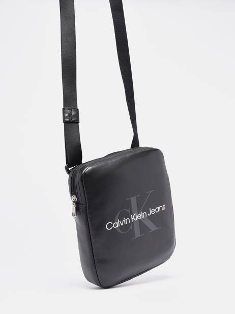 Sac Bandoulière Calvin klein jeans Noir monogram soft K510108 vue secondaire 2