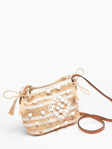 Sac Bandoulière Raphia Raye Raphia Raye Gerard darel Blanc raphia raye X452 vue secondaire 2