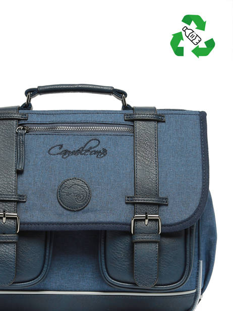 Cartable 2 Compartiments Cameleon Bleu vintage color CA146Q vue secondaire 2