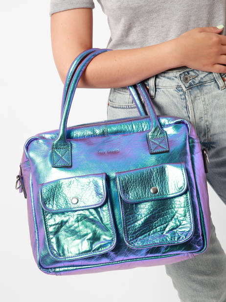Sac Porté Main A4 Paul marius Bleu scarabee DANDYSCA vue secondaire 1