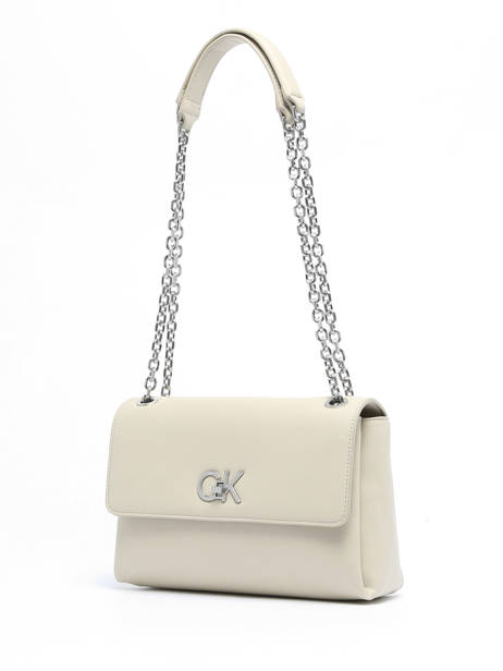 Sac Bandoulière Re-lock Polyester Recyclé Calvin klein jeans Beige re-lock K610749 vue secondaire 2